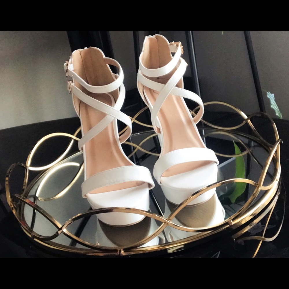 COPY - White Strapped Platforms